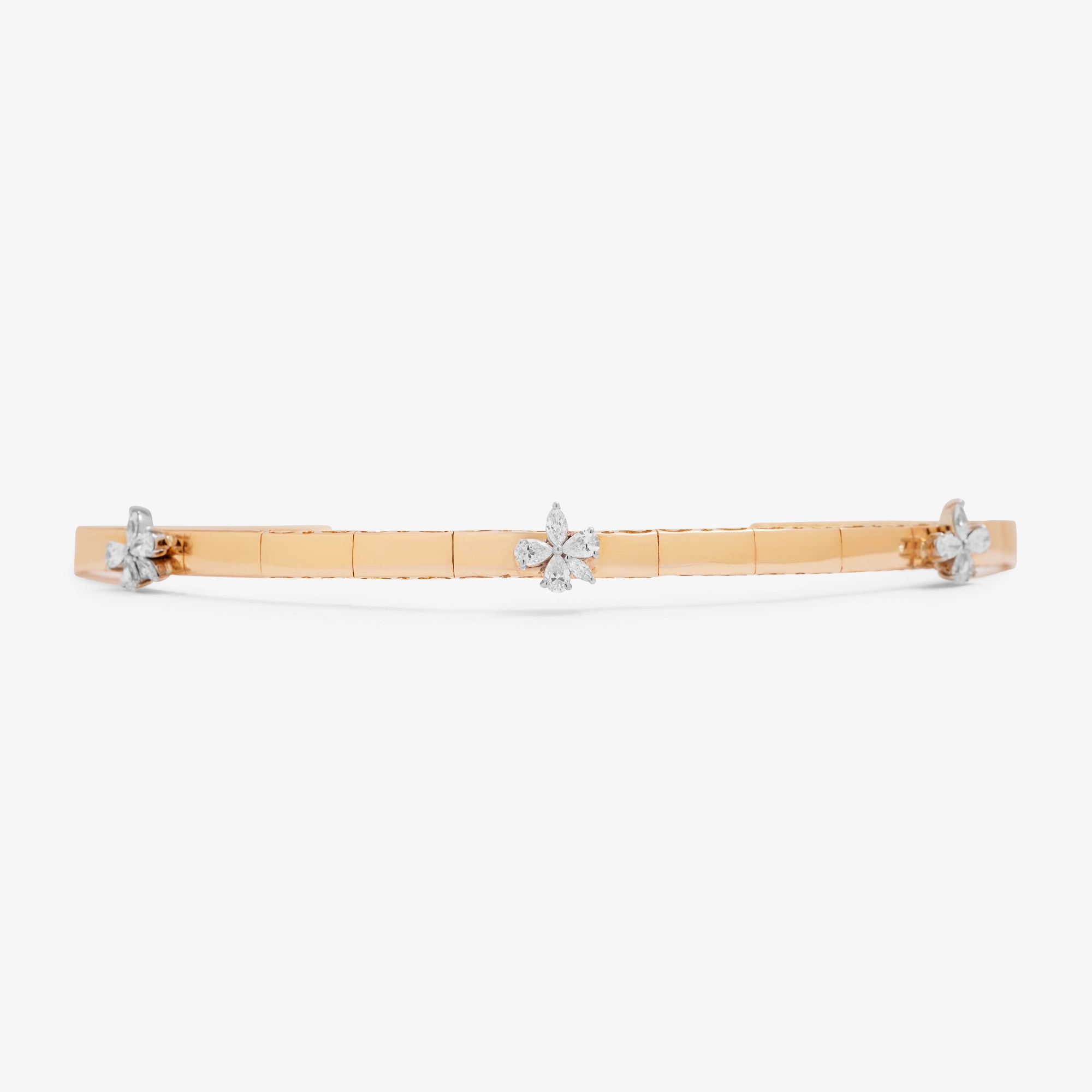 NK00038 1 Choker Necklace in 18K Gold with 1.37 Carat Diamonds
