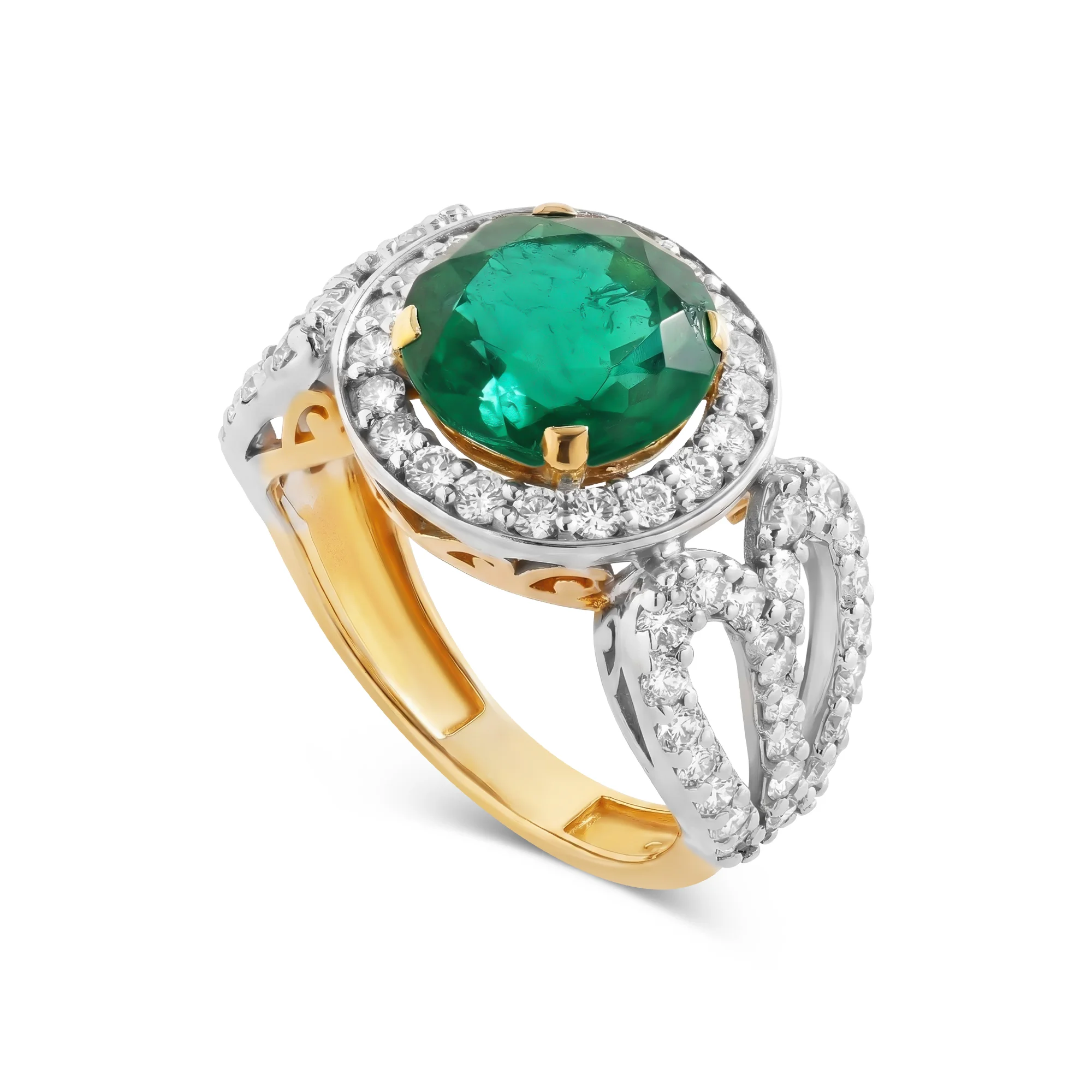 PP RG03614%201 Cocktail Ring in 21K Gold