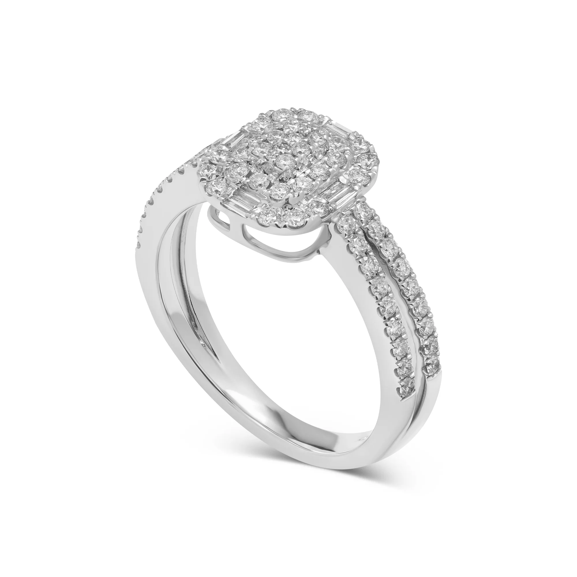 RG04671 1 Cluster Ring in 18K Gold with 0.73 Carat Diamonds